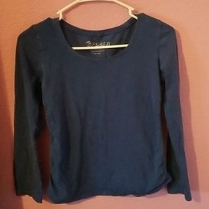 Women's blue long sleeve tshirt
